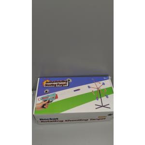 Rocket Shooting Games Toys with Rotating Target 2 Toy Guns 20 Foam Darts Kids Outdoor Toys for Boys Age 5 6 7 8 9 10+ Year Old Carnival Games Compatible with Nerf Guns