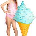 Novelty Place Giant Inflatable Ice Cream Cone for Summer Party, Swimming Pool, Beach, Birthday, and Outdoor Decorations(36 Inches, Pack of 3)