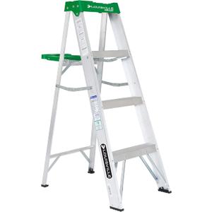 Louisville Ladder 4-foot Aluminium Step Ladder with tool tray, 225-Pound Load Capacity, Type II, AS4004