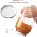 1 Gallon Glass Jar With Lid 2 Pack Large Glass Jar With Airtight Metal Lids - USDA Approved BPA-Free Dishwasher Safe, Wide Mouth Sun Tea Jar, Gallon Mason Jar for Storage, Fermenting, And Brewing