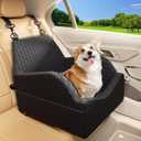 Dog Car Seat for Small Medium Dogs, Memory Foam Dog Booster Seat Elevated Cushion Seat for Dogs Under 30 lbs Pet Car Seat Travel Bed