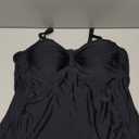 Women's Underwire Tummy Control Swimsuit Top with Push Up - No Bottom Included (Medium, Black)