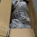 Lanpn 6 Pcs 6" Large Christmas Balls Ornaments, Outdoor Xmas Tree Hanging Decorations, Shatterproof Christmas Ball Ornament Set for Home Winter Holiday, Assorted Relief Pattern, Black & Gold