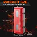 DoubleFill 1 Pcs 10 lb Fire Extinguisher Cabinet Box with Internal Rope Fastening and External Latch Sturdy Plastic Holder Case Vandal-Resistant Weatherproof Protect Indoor Outdoor (26 x 12 x 9 in)