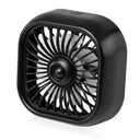 Car Fan USB Powered, Powerful 3 Speed, Portable Cooling Clip Fan for Car Vent, Quiet Brushless Motor, 360 Degree Rotatable, Air Circulation for Vehicle, Van, Truck, SUV, RV(Black)