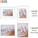 upsimples 8.5x11 Picture Frame Set of 5, Display Pictures 6x8 with Mat or 8.5 by 11 Without, Wall Gallery Photo Frames, White