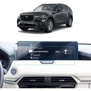 2PCS Car Screen Protector for 2024 2025 Mazda CX-90 (Turbo Premium Plus/Turbo S)&2024 2025 CX-90 PHEV Premium Plus/2025 Mazda CX-70 Accessories Navigation Nano Screen Protector 12.3''