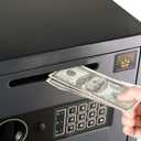 Drop Safe - Digital Compact Steel Money Security Box with Keypad - Deposit Cash Easily For Home or Business by Paragon Safe - Black, .54 Cubic Feet