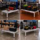 F&L Heavy-Duty Aluminum Dunnage Rack – 1850 lb Capacity, All-Welded Aluminum Storage Platform Designed for Warehouses, Restaurants, Retail Backrooms, and Industrial Use (48"x24"x12")