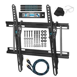 Cheetah Tilt TV Wall Mount Bracket for Most 26 30 32 35 37 40 42 45 46 47 50", Some up to 52" 55" Plasma LCD LED Flat Panel Screen TV with VESA up to 23.6x15.7 600x 400mm