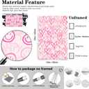 ZNHART Simplicity Pink Wall Art Set of 3 | Heart Shaped Doodle Smiley XO | Modern Canvas Prints for Girls Bedroom | Pink Wall Decor for Gallery, Dorm, or Home - Unframed 16x24 Inch