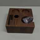 Walnut Espresso Tamping Station 54mm for Breville Machines Espresso Accessories Organizer Tamper Distributor Portafilter Holder and Multi Accessory Storage