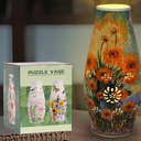 3D Puzzle Vase for Adults & Kids, 152 Pcs 3D Puzzle Planter Vases for Flowers, Arts and Crafts for Kids 4-6, Adults, Girls, Cute Unique Flower Vases with Night Light(Butterfly)