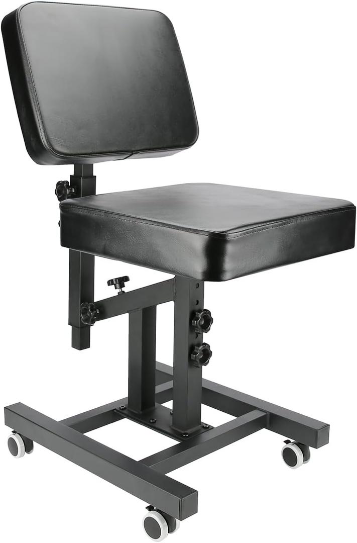 Upgrade Multifunctional Tattoo Chair with Wheels, Tattoo Arm Rest, Tattoo Artist Chair, Big arm, Forearm, Back Tattoo, Daily Seats, Upgrade LeatherExtend the Base, One Click Fixed Pad