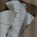 My Brest Friend Deluxe Organic Nursing Pillow 100% Organic Cotton Slipcover Ergonomic Breastfeeding Pillows Supports Both Mom and Baby Breastfeeding Essentials Handy Side Pocket Cream
