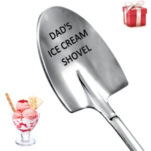 Dads Ice Cream Shovel Spoon Funny Gifts for Dad -Fathers Day Gifts from Daughter, Unique Personalized Gifts for Dad PaPa Father in Law Birthday Christmas Gifts