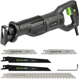 GALAX PRO 120V Reciprocating Saw, 6.0 Amp Variable Speed Corded Reciprocating Saw with1-1/8" Stroke Length, 2800RPM and 6" Max for Wood, Metal, PVC Pipe Cutting