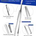 JETKONG 18 Inch (45cm) Extra Long Grill Tongs, Heavy Duty Stainless Steel Tweezer Tongs for Cooking, Grilling, Barbecue/BBQ, Buffet and Turning Food (Round Tips)