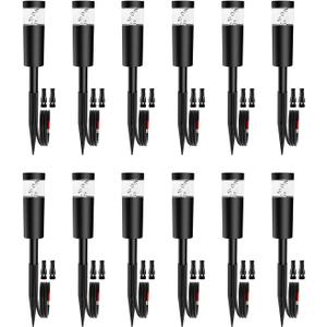 5W Low Voltage Landscape Pathway Lights with Connectors 12V Outdoor Landscape Lighting LED Bollard Path Lights Wired IP65 Waterproof Warm White Walkway Lights for Garden Yard Lawn (12Pack)