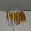 40 Pack Plastic Champagne Flutes with Gold Rim Gold Bottom, 5.5 Oz Clear Disposable Plastic Champagne Glasses, Glasses Cups for Wedding Celebration Party Tasting New Years Eve Party Supplies