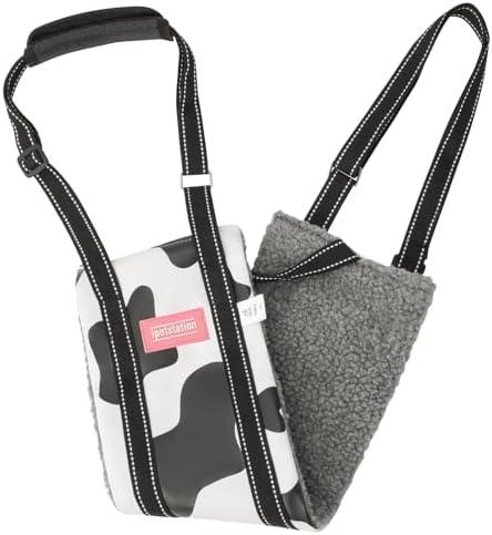 ipetstation Dog Lift Harness Large Small Medium Sized Dogs,Dog Sling Support Harness Rear for Back Legs Senior Assist Hip Recovery Black White (S)