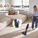 Corded Stick Vacuum for Pet Hair & Hard Floors - Lightweight, 3-in-1 Handheld with 180Left-Right Steering, 14KPA Powerful Suction on Low-Pile Carpet, HEPA Filter, 16.4ft Cord, 0.7L Capacity (VA001)