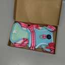PHOEPET No Pull Dog Harness, Unique Colors Reflective Adjustable Dog Vest, with Soft Training Handle Metal Clips for Small Medium Large Dogs (Mint Green Base & Pink Straps,S)