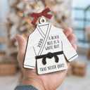 Karate Ornament Boy 2025, Inspirational Gifts for Women Boy Girl, Motivational Gifts to Cheer Up A Friend, Coworkers, Besite, Wooden Ornament for Christmas Tree Decorations
