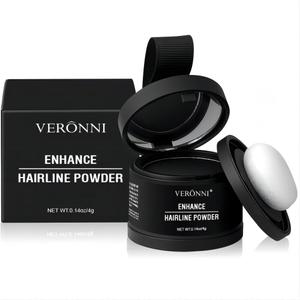 Hairline Powder Root Touch Up Hair Color, Instant Hairline Powder for Thinning Areas and Gray Hair Coverage, Natural and Non-greasy Root Cover up for Women and Men (Black, 03) (1 Ounce (Pack of 1))