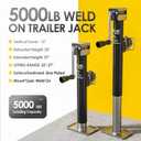 5000lbs Weld On Pipe Mount Swivel Trailer Jack, 15" Vertical Travel Trailer Jack for RV, Horse, Utility, Camping and Yacht Trailers
