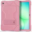 Case for Samsung Galaxy Tab A11 Plus 2026/ Tab A9 Plus 2023 11 inch, Military Grade Shockproof Protective Cover with Built-in Kickstand for A11+/ A9+ 11" Tablet, Rose Gold