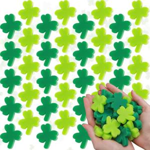 Hungdao 40 Pcs St. Patrick's Day Stress Toys Shamrock Relaxable Squeeze Balls Clover Stress Relief Balls for St. Patrick's Party Favors School Carnival Gifts Exchange
