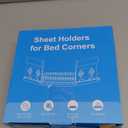 Bed Sheet Holders for Corners, 4PCS Fitted Sheet Holder Straps, Keep Sheets Firm & Tight, Heavy Duty Non-Slip Sheet Clips, Easy Install Lock Design, Fit All Mattress Sizes, No More Loose Sheets