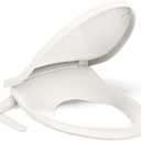 Kohler PureWash M250 Manual Elongated Bidet Toilet Seat, Biscuit, Quiet-Close Lid Prevents Slamming, Cool Water, Easy Installation with Quick-Release Hinges, Adjustable Spray Position & Pressure