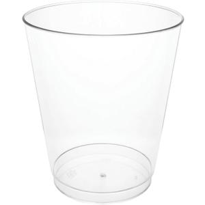 Party Essentials Disposable Hard Plastic Drinking Cups/Party tumblers/Pint Glasses, 8 oz, 60-Count, Clear