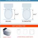 Padded Toilet Seat Cushion with 2-Inch High-Density Foam & Waterproof PU Fabric, U-Shape Padded Toilet Cushion - Secure Hook & Loop Tape, Fits Standard Toilets (Grey)