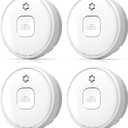 Smoke Detector, 10-Year Smoke Alarm with Photoelectric Sensor and Built-in 3V Lithum Battery, Fire Alarm with Test Button and Low Battery Warning, Fire Safety for Home, 3 Pack