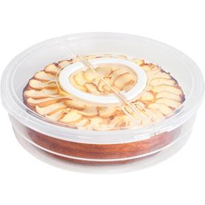 Plastic Pie Carrier with Lid and Handles - Airtight Cover, BPA Free Container for Pies and Pastry Products - Round Keeper Keeps Cookies, Muffins, Cupcakes, Bakery Fresh