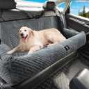 Dog Car Seat for Medium/Large Dogs Under 100 Lbs,Multi-Functional Dog Car Bed Washable Pet Travel Safety with Thick Cushion, Soft Safe Removable,for All Cars Back SeatGrey