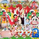 Farm Theme Birthday Decorations, Party Decorations, Birthday Party Supplies, Banner, Balloons, Tablecloth, Cupcake Toppers, Large Cake Decorations, Table Cover (2 Year Old)