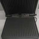 OSTBA Panini Press Grill with Adjustable Temperature, 4-Slice Indoor Grill, 180 Open Sandwich Maker with Drip Tray, Non-Stick Plates, Stainless Steel, 1200W