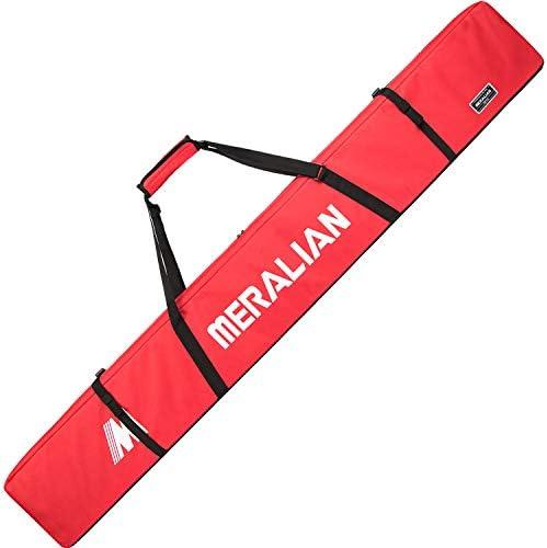 MERALIAN Padded Ski Bag,Waterproof Full Padded Single Ski Travel Bag with Adjustable Shoulder Strap.