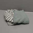 guruixu Muslin Baby Lounger Cover 2 Pack, 100% Cotton Infant Lounger Cover, Soft & Breathable Replacement Slipcover, Compatible with Snuggle Me Newborn Lounger (Roman Green,Green Stripe)