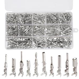 440PCS Automotive Electrical Pin Connectors Kit 1.5/1.8/2.5/2.8mm Connector Pins Automotive Pin Connector Kit Crimp Terminal Pins for 22-12 Gauge Plug