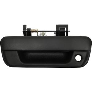 Tailgate Door Handle, Compatible with 2004-2012 Chevy Colorado & GMC Canyon & Isuzu i-280 / i-290 / i-350 / i-370, Exterior Rear w/ Keyhole | Replace# 80584, GM1915118 Tail gate Liftgate Latch Lock (Black Tailgate Handle w/keyhole)
