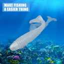 3 x MAFIMOEA50/40/30Pcs Paddle Tail Swim Baits Lures Fishing Soft Plastic Lure Kit for Bass Trout Walleye Crappie 5.5cm 6.5cm 7.5cm (YELLOW)