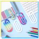 2 x 10 Pack Sublimation Blank Acrylic Paper Clips 3 x 1.2' Jumbo Paper Clips Heat Transfer Clip Sublimation Crafts for Back to School Supplies Teacher Appreciate Gift Office Stationery DIY