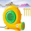 Bounce House Blower: 750W Air Blower for Inflatables with Double Sided Fan Blade, Portable and Powerful for Bouncy Castle, Water Slide, Jump Slides, Inflatable Arch