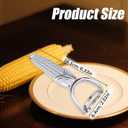 Corn Peeler, Aluminum Alloy Corn Stripper Tool with Non-Slip Handle Cob Stripper & Cutter for Kitchen Soups Salads Desserts