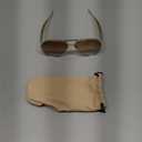 Oversized Aviator Sunglasses For Women 70s Retro 2025 Metal Shades with Gold Streamline Arms
